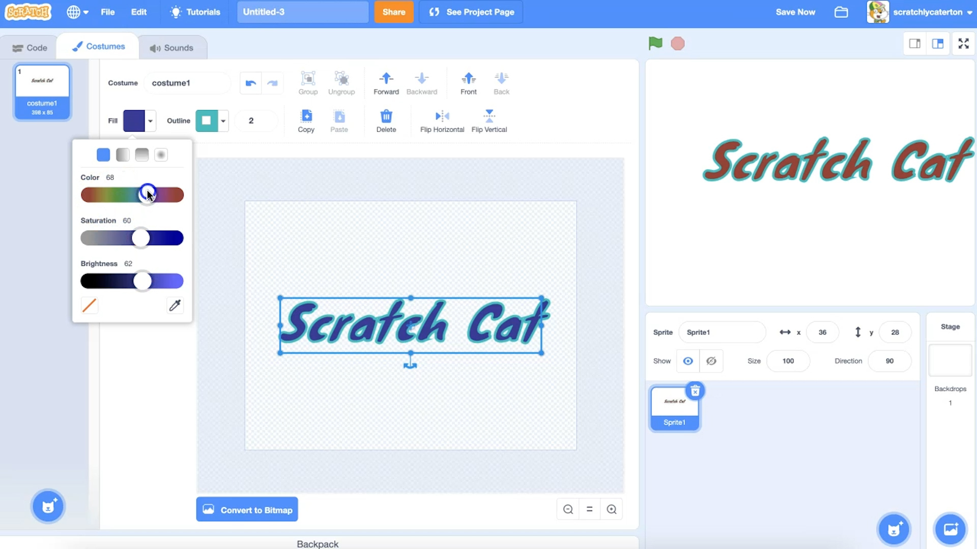 Create a Text Sprite