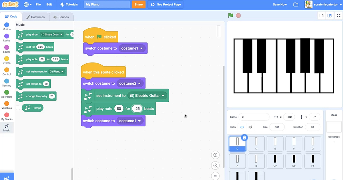 Coding a Digital Piano
