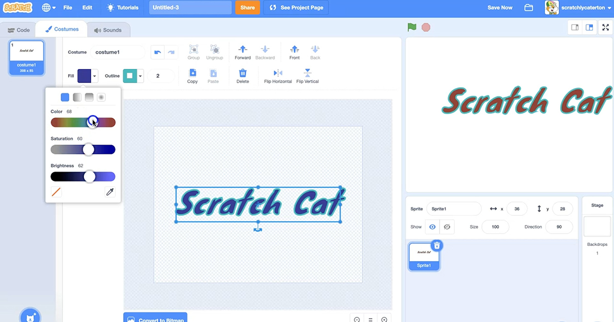 Create a Text Sprite