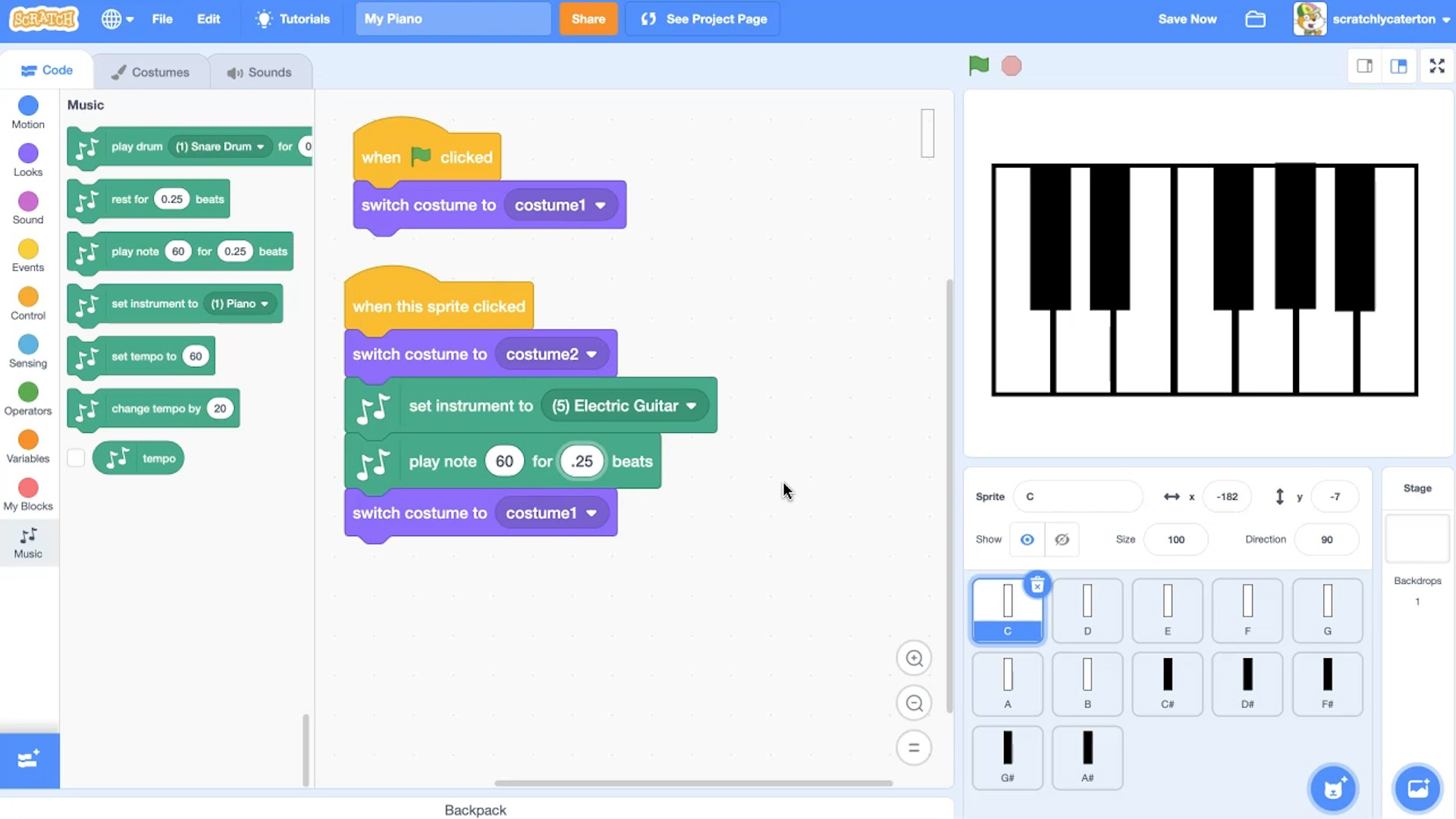 Coding a Digital Piano