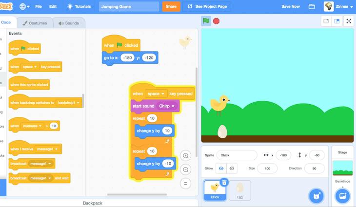 Jumping Game Create Task The Achievery | Learning unit